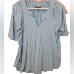 Style & Co 3/4 Sleeve Split-Neck Top